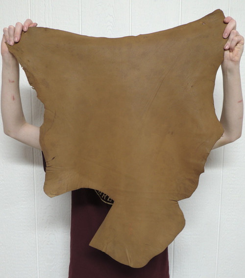 Buckskin Leather - Grain - Saddle - 2-3 oz. - 4.0 Square Feet (Hide #2-21)