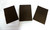 (3) 10" x 14" BLACK 6-7 oz. Full Grain Veg Tanned Cowhide Leather Hides for Crafts Sheaths Straps Wallets Cases Vegetable Tan