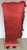METALLIC RED Cowhide Leather for Purses Chaps Wallets Bracelets Earrings Journal Covers Crafts Upholstery 5-53