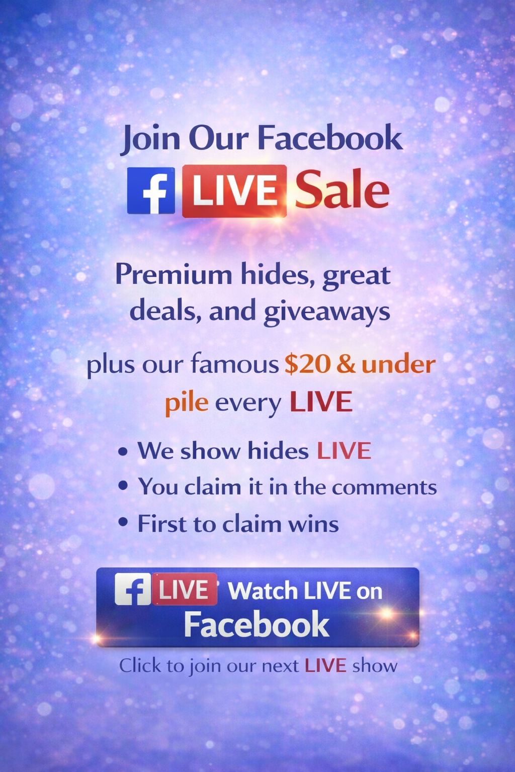 Facebook LIVE Sale Banner