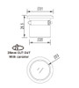LED Deck Light with Canister Stainless Steel 316L 3K D:31mm