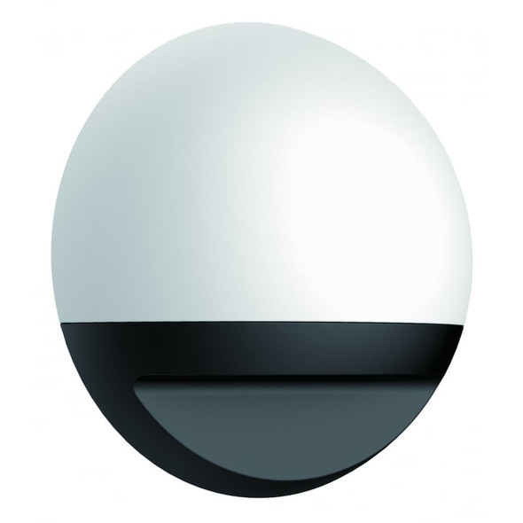 Oval 12W Outdoor Natural White 4K LED Wall Light Black IP54