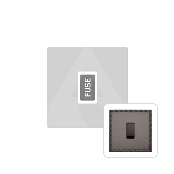 Gainsborough Range Unswitched Spur (13 Amp) in Matt Bronze  - Black Trim