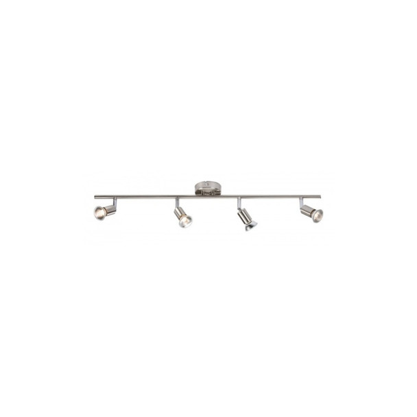 4 Light GU10 Ceiling Bar Spotlight in Brushed Chrome