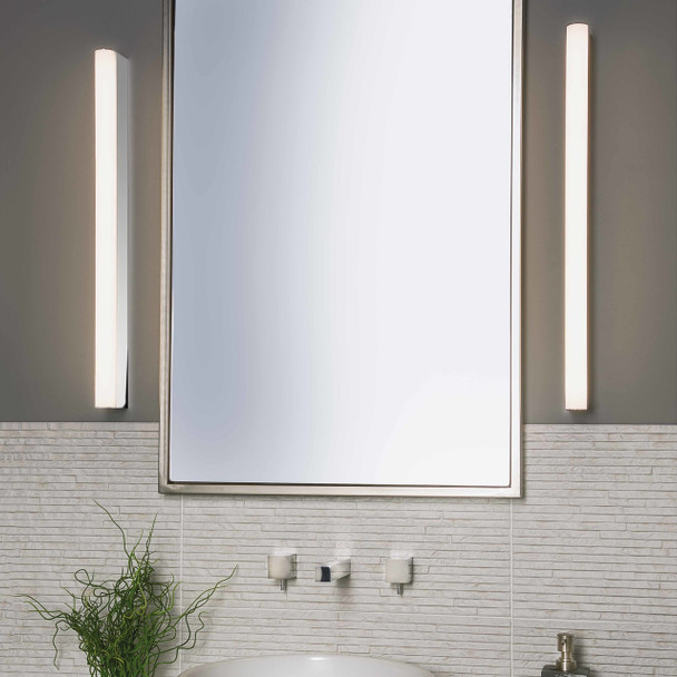 Artemis 600 LED Bathroom Mirror Light in Polished Chrome Bathroom Installation