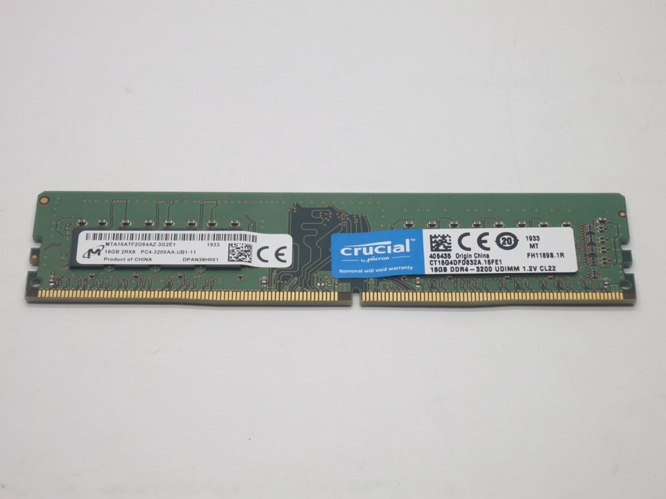 CT16G4DFD832A CRUCIAL 16GB DDR4 3200 2Rx8 PC4-25600 UDIMM SDRAM