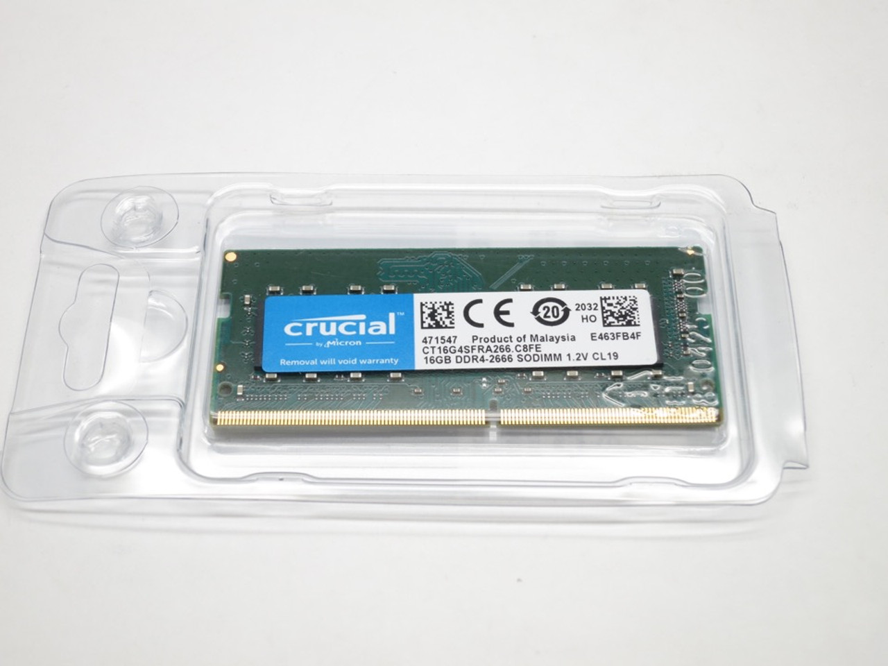 CT16G4SFRA266 CRUCIAL 16GB DDR4 2666 SODIMM PC4-21300 1.2V 260-PIN