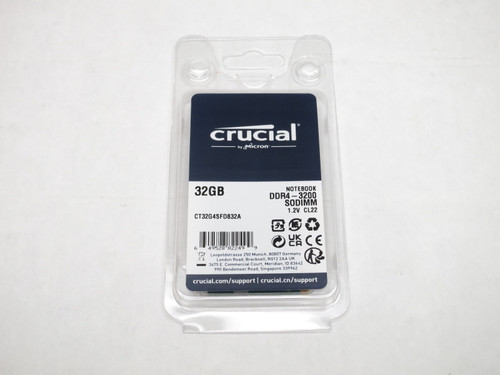 CT32G4SFD832A CRUCIAL 32GB DDR4 3200 SODIMM 2Rx8 NEW F/S