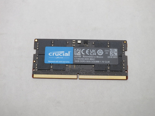 CT16G56C46S5 CRUCIAL 16GB DDR5 5600 2Rx8 CL46 PC5-44800 1.1V 262