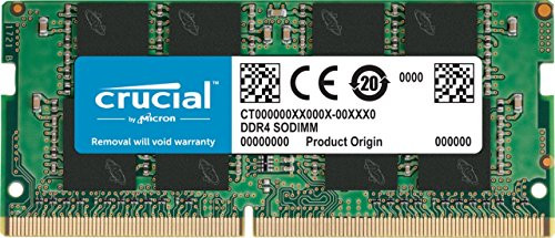 CRUCIAL 16GB DDR4 2400 SODIMM 2Rx8 CL17 PC4-19200 1.2V 260-PIN SDRAM MODULE
