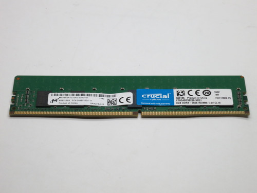 CT8G4RFS8266 CRUCIAL 8GB DDR4 2666 ECC REG 1Rx8 PC4-21300 SERVER MODULE