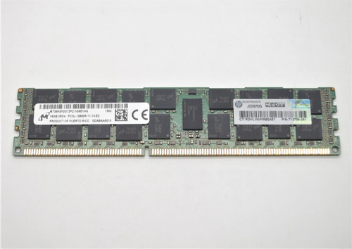 713756-081 HP 16GB DDR3 1600 ECC REG DUAL RANK x4 CL11 PC3L-12800R 1.35V SDRAM MODULE