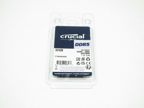 CT32G48C40S5 CRUCIAL 32GB DDR5 4800 SODIMM 2Rx8 NEW FS