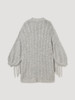 Skatie S53K08LTG Fringe knitted maxi jumper