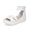 Rieker 64159-80 Wedge sandal with ankle strap White