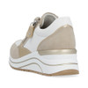 Remonte D0T01-80 Wedge laced Trainer with Zip White / Gold