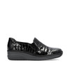 Rieker 48752-00 Slip on patent wedge Black