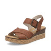 Rieker 63795-22 Ladies' sandals Brown