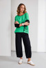 Naya NAS25194 Placement print top with contrast binding 951 Black & Glas