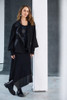 Naya NAW25212 Wrap jacket with leatherette collar and band and pocket flap Black  09