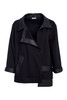 Naya NAW25212 Wrap jacket with leatherette collar and band and pocket flap Black  09