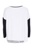 Naya NAW25307 Placement cube print top with contrast sleeve White/Black  109