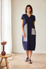 PERUZZI S26143 STRIPE DRESS NAVY