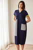 PERUZZI S26143 STRIPE DRESS NAVY