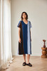 PERUZZI S26205 MULTI STRIPE DRESS BLUE/BRN