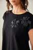 PERUZZI S26180 3D FLOWER TOP BLACK