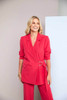 Kate Cooper KCS26116 Wrap jacket with buckle at front Poppy Red (42)