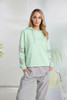 NAYA NAS26214 Hooded top with contrast cuff and front neckline Mint  54