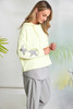 NAYA NAS26214 Hooded top with contrast cuff and front neckline Lemon 37