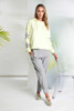 NAYA NAS26214 Hooded top with contrast cuff and front neckline Lemon 37