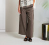 NAYA NAS26266 Wide leg trouser with contrast  waist and front section Taupe 71