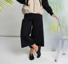 NAYA NAS26254 Crop wide leg trouser with side pocket Black  09