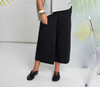 NAYA NAS26254 Crop wide leg trouser with side pocket Black  09