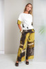 NAYA NAS26274 Wide leg print pull up trouser Oasis 35
