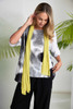 NAYA NAS26311 Blurred faded spot print square shape tunic top White/Black  109