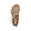 Rieker 69472-60 Over 50mm - Smooth sole - Heel/Wedge Elastic band (goring) Ladies' sandals