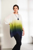 ORA Clothing ORS26132 Tie dyed tunic top with dipped hemline Kiwi