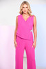 KATE COOPER KCS26148 Jumpsuit with wrap over top and pin closing Hot Pink