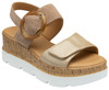 Lotus Cammie Sandal Taupe/Gold