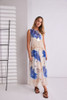 NAYA Mesh Leaf Print Waisted Dress - NPA26246