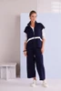 NAYA NPA26195 High Neck Zip Top – Navy Contrast Panel