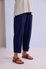 NAYA Slim Leg Trouser with Tab Hem - Navy
