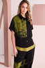 NAYA NAW26242 Placement Scribble Print Pull Up Trouser