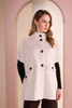 NAYA NAW26293 High Neck Button Through Jacket With Pocket Flap