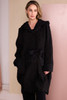 NAYA NAW26161 Jaquard Section Coat With Ring Tie Detail At Front