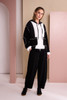 NAYA NAW26168 Two Tone Jacket With Coverseam Stitch Detail